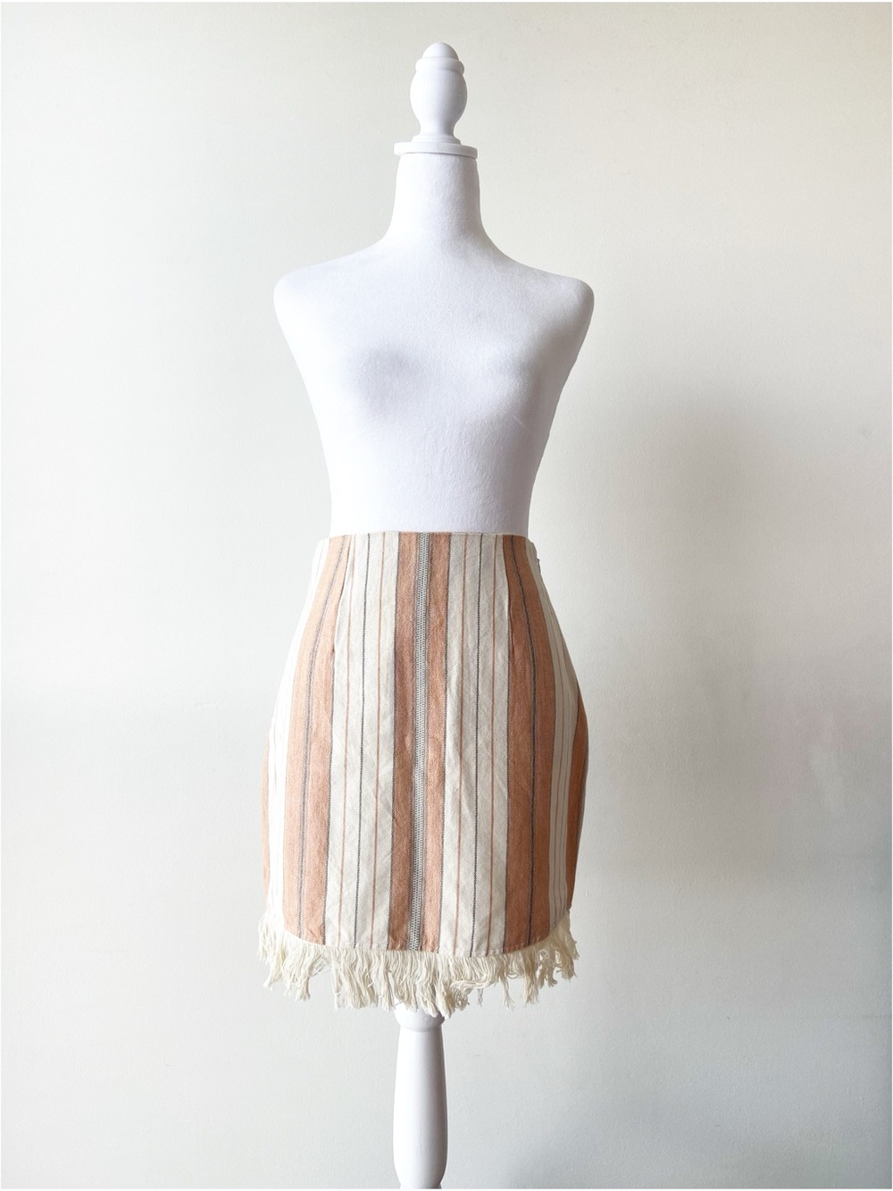 Majorelle Striped Fringe Mini Skirt Size XS